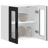 Kitchen Wall Cabinet with Glass Door Porto Black 854148