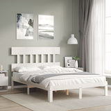 Bed Frame without Mattress White 140x200 cm Solid Wood Pine 3193597