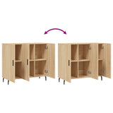 Sideboard Sonoma Oak 90x34x80 cm Engineered Wood 828127