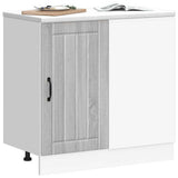 Kitchen Base Cabinet Lucca Grey Sonoma Engineered Wood 854314