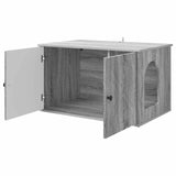Cat House Grey Sonoma 85 x 55 x 50 cm Engineered Wood 8000731