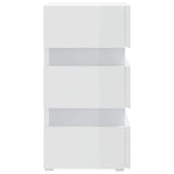 LED Bedside Cabinet High Gloss White 45x35x67 cm Engineered Wood 326846