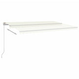 Manual Retractable Awning with LED 500x350 cm Cream 3069022