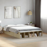 Bed Frame without Mattress Sonoma Oak 135x190 cm Double 3280589