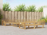 Outdoor Sofa Set 9 pcs White 79 x 79 x 37 cm Solid Acacia Wood 3386653