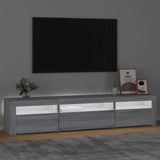TV Cabinet with LED Lights Grey Sonoma 195x35x40 cm 3152744