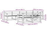 Outdoor Sofa Set 7 pcs White Solid Acacia Wood 3387783