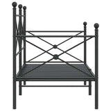 Day Bed without Mattress Black 75x190 cm Steel 4104665