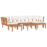 Garden Sofa Set 4 pcs Brown and Cream 3356876