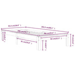 Bed Frame without Mattress Solid Wood Pine 90x200cm 810350