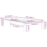 Bed Frame without Mattress Solid Wood Pine 90x200cm 810350