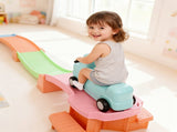 3 Four-Piece Ride on Kids Roller Coaster w/ Non-Slip Steps, for Ages 2-5 Years - Orange T3398P422376