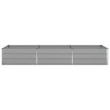 Planter Light Grey 290 x 100 x 45 cm Galvanised Steel 42018169