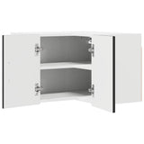 Wall Corner Cabinet LUCCA Black 57 x 57 x 40 cm Engineered Wood 884956