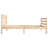 ZNTS Bed Frame without Mattress Small Double Solid Wood 3100624