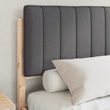 Bed Frame with Upholstered Headboard Dark Grey 140 x 190 cm 878055