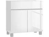 Freestanding Bathroom Cabinet, High Gloss Storage Cabinet with Doors and Adjustable Shelf, 60 x 30 x T3398P330430