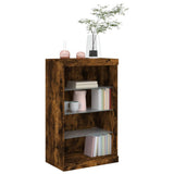 Sideboard with LED Lights Smoked Oak 60.5x37x100 cm 836711