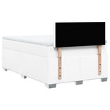 Box Spring Bed with Mattress White 120x190 cm Faux Leather 3286113
