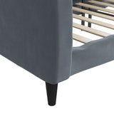 Day Bed without Mattress Dark Grey 90x190 cm Single Velvet 354103