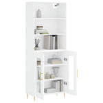 Highboard White 69.5x34x180 cm Engineered Wood 3189301