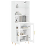 Highboard White 69.5x34x180 cm Engineered Wood 3189301