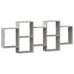 ZNTS Wall Shelf Concrete Grey 159x18x65 cm Engineered Wood 853212