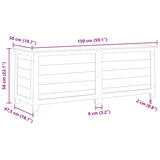 Outdoor Cushion Box Anthracite 150x50x56 cm Solid Wood Fir 152172
