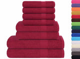 8 Piece Towel Set "FROGN" Bordeaux 360 gsm 137064