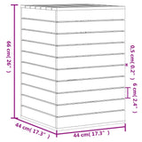 Laundry Basket 44x44x66 cm Solid Wood Pine 832317