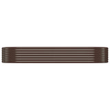 Garden Raised Bed Galvanised Steel 249x100x36 cm Brown 318995