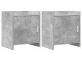 Bedside Tables 2 pcs Concrete Grey 40 x 30 x 60 cm 8011018