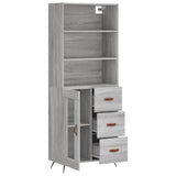 Highboard Grey Sonoma 69.5x34x180 cm Engineered Wood 3189483