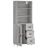 Highboard Grey Sonoma 69,5x34x180 cm Engineered Wood 3189483