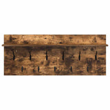 Wall-Mounted Coat Rack with Shelf Smoked Oak 100 x 40 x 12 cm 874447
