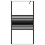 Walk-in Shower Wall Black 100x195 cm Clear ESG Glass 152147