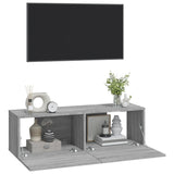 Wall TV Cabinets 2 pcs Grey Sonoma 100x30x30 cm Engineered Wood 820467