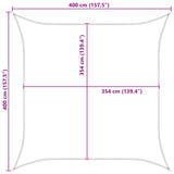 Sun Shade Sail Orange and Brown 4 x 4 m 100% Polyester Oxford 42030968