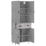 Highboard Concrete Grey 69,5x34x180 cm Engineered Wood 3198125