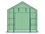 Mini Walk-in Greenhouse with PE Cover, 4-Shelf Indoor Outdoor Plant Gardening Green House for Garden 50711316