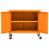 336264 Storage Cabinet Orange 60x35x56 cm Steel
