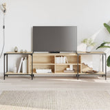 TV Cabinet Sonoma Oak 203x37x50 cm Engineered Wood 837608