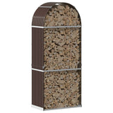Log Holder Brown 80x45x190 cm Galvanised Steel 364570