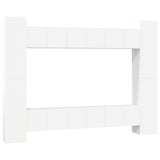 10 Piece TV Cabinet Set White Engineered Wood 3078652