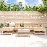 7 Piece Garden Lounge Set Solid Wood Pine 3186389
