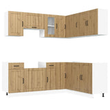 11 Piece Kitchen Cabinet Set "Kalmar" Artisan Oak Engineered Wood 3314950
