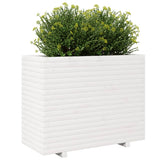 Garden Planter White 90x40x72.5 cm Solid Wood Pine 3282595