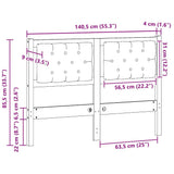 Headboard Other Brown and taupe 135 cm Solid pine wood 879017
