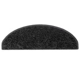 Stair Mats 15 pcs 65x21x4 cm Black Half Round Large 133901