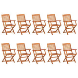 11 Piece Garden Dining Set 220x90x75 cm Solid Wood Acacia 3086987